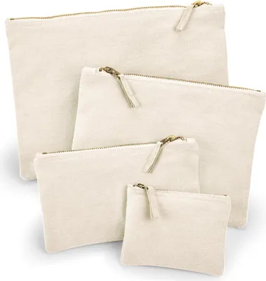 Produktbild von Westford Mill W530 | Canvas Accessory Pouch XS: 12x8,5, M: 22.5x16, L 28x20 - Farbe: Natural - Größe: XS