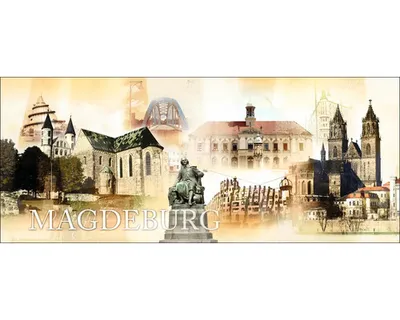 Produktbild von Glasbild Magdeburg Wahrzeichen 80x30 cm