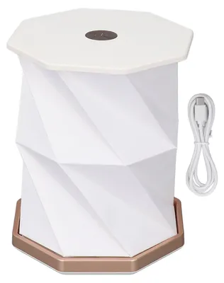 Obrázek produktu pro Noční lampička z papíru, skládací, s plynulou regulací jasu, nabíjecí, napájená bateriemi, dotyková noční lampa do ložnice nebo obývacího pokoje