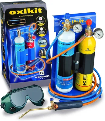 Produktbild von Kemper SALDATUTTO 555HRC Bi-Gas Profi-Set – Schweißkit mit Manometern & KEMAP Gas | >3300°C |  Italy