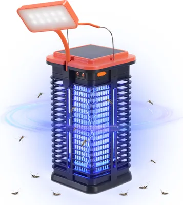 Produktbild von Peviasot 3W Elektrischer Insektenvernichter Solar UV Licht Mückenlampe Mit LED-Licht Insektenfalle Insektenlampe Mückenvernichter Fliegenfalle Moskito
