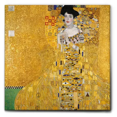 Image de Giallobus - Portrait d'Adele Bloch-Bauer I - Gustav Klimt - 100L x 100l cm - Tableau - Cadre en toile de qualité supérieure