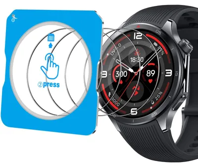 Zdjęcie produktu dla 4 sztuki folii ochronnej na ekran do zegarków Watch 3 47 mm / Watch X2, twardość 9H, odporna na zarysowania