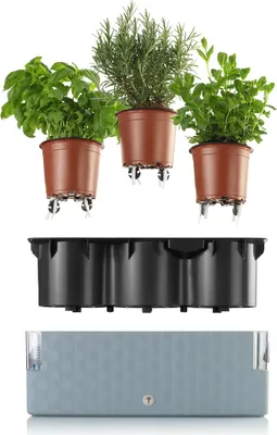 Produktbild von Cobble Trio selbstbewässernde Pflanzgefäße weiß Variante 41051