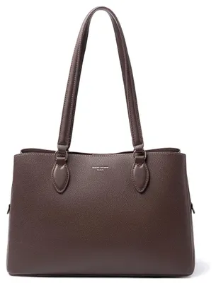 Image de David Jones - Sac bandoulière pour femmes, grand sac cabas en simili cuir, couleur marron