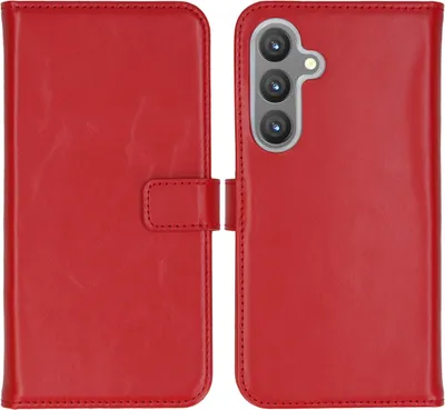 Produktbild von Selencia Echtleder Klapphülle Samsung Galaxy S24 Plus - Rot