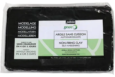 Obrázok produktu pre Hlinený blok bez čeľustí - čierny - 1,5 kg