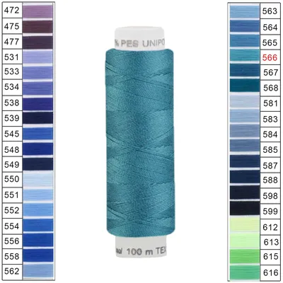 100m / 1 Spule Unipoly 120 TEX14x2 Polyester petrol