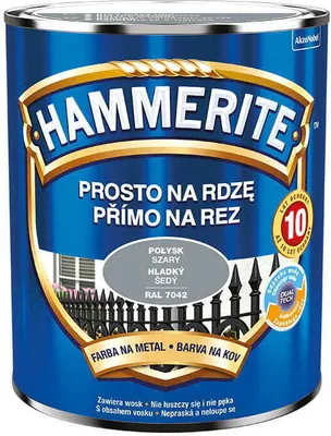 Produktbild von Hammerite Metallschutzlack, Rostschutzlack, Hellgrau glänzend 250 ml,