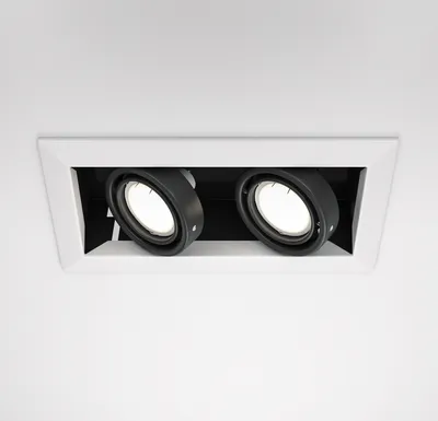 Produktbild von Maytoni Metall Modern Einbauleuchte DL008-2-02-W 2xGU10, Weiß, aus Metall, exkl. Leuchtmittel