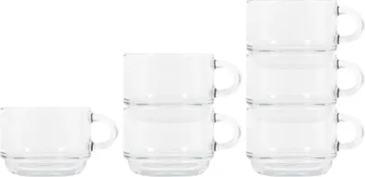 Produktbild von LAV Cosy Stapelbecher aus Glas, 270 ml, 6 Stück