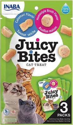 Immagine prodotto di INABA Juicy Bites przysmak dla kota o smaku bulionu i kalmara 3 x 11,3 g