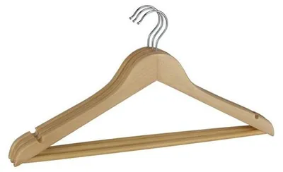 Produktbild von Kleiderbugel Set - 3x - Holz - 44,5 cm - Kleiderbugel