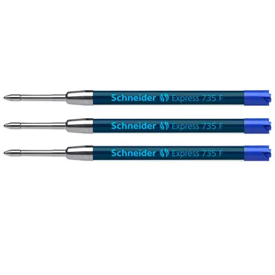 Produktbild von 3 Schneider Kugelschreiberminen Express 735 F blau