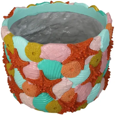 Zdjęcie produktu dla Wazon "Schelp" z kolekcji HD, wykonany z polirezyny, wielokolorowy, wymiary: 33,5 x 33,5 x 23,5 cm