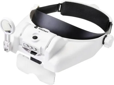 Produktbild von TOOLCRAFT TO-7440588 LED-Kopflicht mit LED-Beleuchtung Vergrößerungsfaktor: 3.5 x, 2.5 x, 2.0 x, 1.5 x, 1.0 x Linsengrö