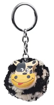 Obrázek produktu pro 2Kids Toys Dřevěná klíčenka pompon Kráva