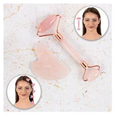 Zdjęcie produktu dla inSPORTline Zestaw do masażu Roller do twarzy i Gua Sha
