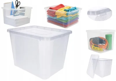 Produktbild von Jagiełło Aufbewahrungsbox 30 L Transparent mit Deckel Spielzeugbox