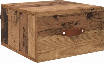 Produktbild von vidaXL Wandmontiertes Nachttischchen Altholz 35 x 35 x 20 cm