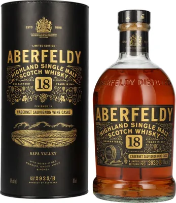 Image de Aberfeldy 18 Years Old Cabernet Sauvignon Wine Casks NAPA VALLEY 43% Vol. 0,7l en boîte cadeau
