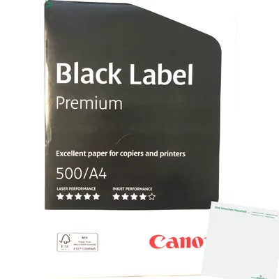 Produktbild von Canon Kopierpapier Black Label 80g/m² A4 500BL + usy Block
