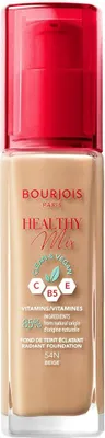 A product shot of a bottle of Bourjois Healthy Mix foundation.