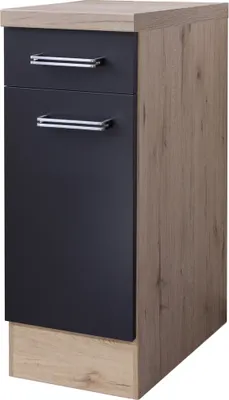 Produktbild von Küchenunterschrank - 30 cm breit - Anthrazit San Remo Eiche – Lino