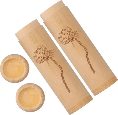 Obrázek produktu pro 2Pcs Bambusová trubka Přírodní ekologicky šetrné karbonizované pro čajové ořechy Kadidlo CanisterLotus Pattern