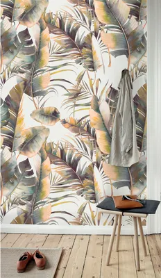 Produktbild von Coloray Fototapete 104x70 cm Latextapete Magicstick - Große Banane lässt große Blätter Dschungel