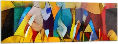 Produktbild von Bilder auf glas - Abstraktion modern - 160x50cm - Glasbilder - Wandbilder - Kunstdruck - zum Aufhängen bereit - Wanddekoration aus Glas - Glas Bilder - Wandbild auf Glas - Einteilig - GAB160x50-3455