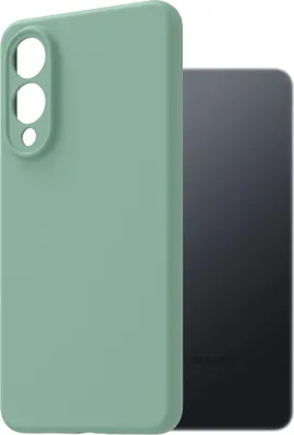 Productafbeelding van AlzaGuard premium siliconen hoesje voor de Samsung Galaxy S25 Edge, lichtgroen
