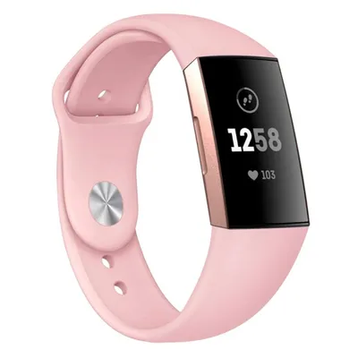 Obrázok produktu pre Fitbit Charge 3 / 4 Silicone (Small) remienok, Sand Pink