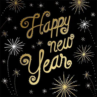 Produktbild von Sylvester Lunchservietten "Happy New Year" - 33 x 33 cm