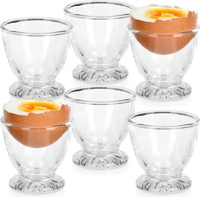 Produktbild von Vilde | Eierbecher Set - 6 Stück - Glas - Eierständer - Elegantes Design - Ideal für Frühstück