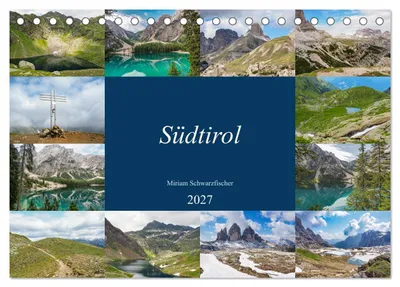 Produktbild von Südtirol (Tischkalender 2027 DIN A5 quer), CALVENDO Monatskalender