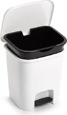 Produktbild von Treteimer - weis - 7,5 Liter - 24 x 22 x 25 cm