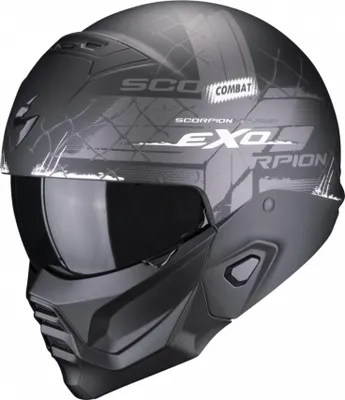 Image de Casque moto SCORPION EXO-COMBAT II XENON noir mat/blanc L