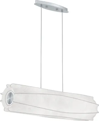 Immagine prodotto di Lampada a sospensione, cromo, paralume Cocoon bianco L 79,5 cm