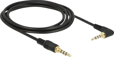 Zdjęcie produktu dla DELOCK Klinkenkabel 3.5mm 4Pin St > St gewink. 2.0m schwarz