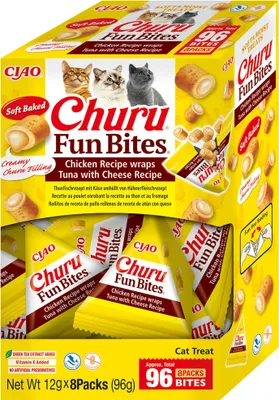 Zdjęcie produktu dla INABA CAT FUN BITES przysmak dla kota kurczak tuńczyk ser 8 x 12 g