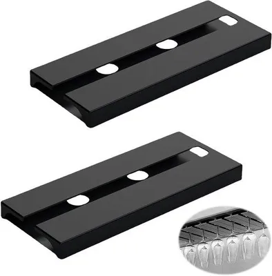 Image de Support pour verres à suspendre - 2 pièces - sans perçage - range-verres - autocollant - noir