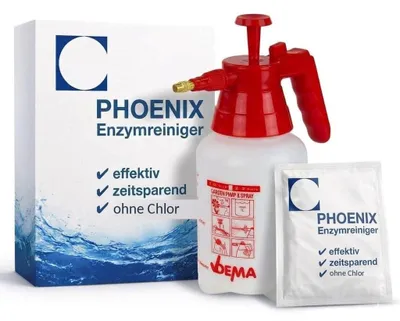Produktbild von Schimmelgeruch Entferner 20g (1L) Enzymreiniger + Drucksprüher 1L Set Granulat-Konzentrat gegen Modergeruch | PHOENIX