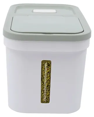 Produktbild von Vorratsbehälter für Lebensmittel - 10 kg - Luftdicht - Lebensmittelechter PP-Kunststoff - Für Mehl und Reis - Weiß