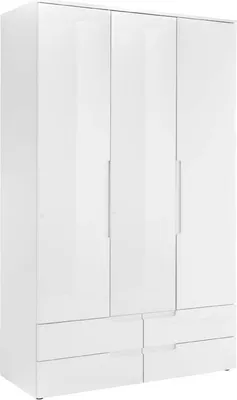 Produktbild von Kleiderschrank "Suzette I" Weiß / Weiß hochglanz