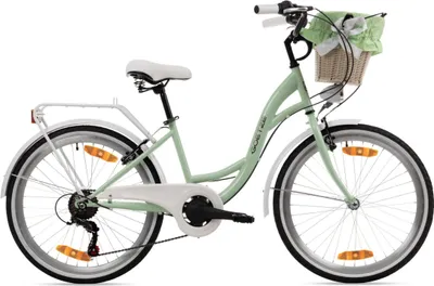 Obrázok produktu pre Dámsky mestský bicykel Goetze Mood 24" – 6 rýchlostí, oceľový rám 14", košík