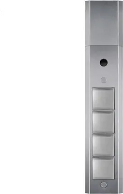 Produktbild von Thebo-Licht Energie-Elektrosäule STS 3008K aus Edelstahl mit 4 Steckplätzen, Klappdeckel und Mini-Schalter / Ecksteckdosen / Edelstahl-Steckdosenleiste / Steckdosen