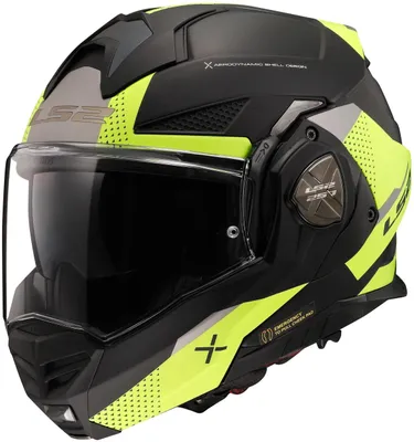 Produktbild von LS2 FF901 Advant X Oblivion Klapphelm, schwarz matt/neon, 2XL (63/64)