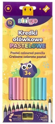 Produktbild von Strigo-Pastellstifte, 12 Farben, für dunkles Papier