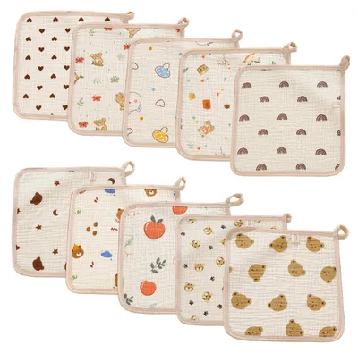 Productafbeelding van Set van 10 Herbruikbare Katoenen Luiers voor Baby's